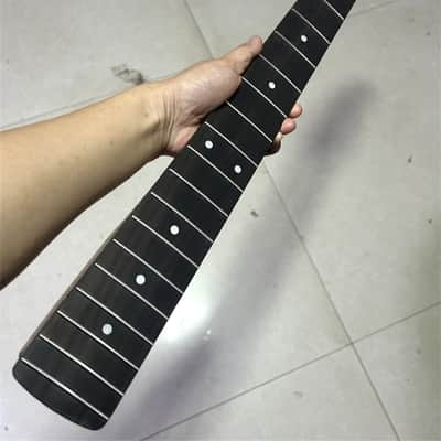21 fret Stainless steel Rosewood Roasted Flame Maple Electric Bass Neck part image 2