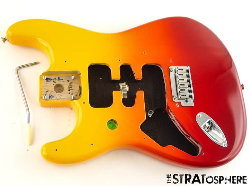 LEFTY Fender Player Plus Series Stratocast Strat BODY + HARDWARE Tequila Sunrise image 1
