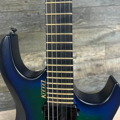 Kiesel Osiris Headless 6-String Electric Six String Translucent Dragon Burst Guitar #1414 image 10