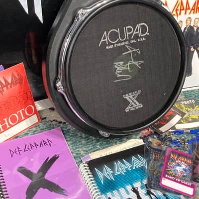 Hart Dynamics - Rick Allen's Def Leppard Adrenalize Tour, 10" Hart AcuPad Trigger Pad (RA #2078) AUTOGRAPHED HEAD!! 1990s - Gold image 4