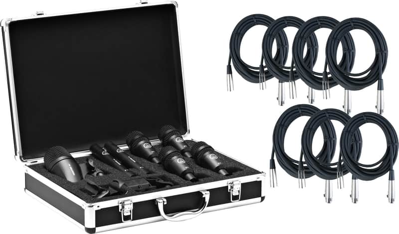 AKG Drum Set Session 1 Drum Mic Pack (1x P2, 4x P4, 2x P17) with 7