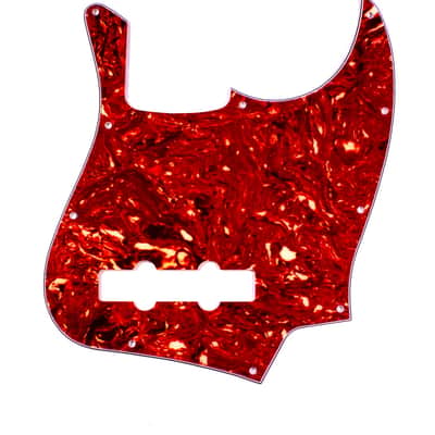 Replacment Pickguard For Jazz Bass Guitar 4 String JB ,4ply red tortoise