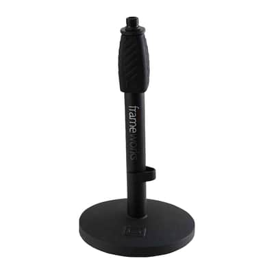 Gator Frameworks Gfw Mic 0601 Supporto Da Tavolo Per Microfono Con Base Tonda Da 15 Cm E Altezza Regolabile 25 38 Cm image 1