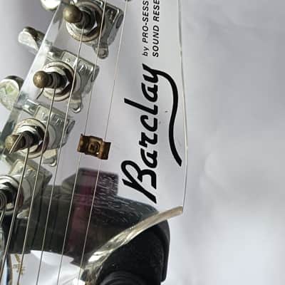 Barclay Acrylic Strat-Style Guitar w/ Transparent Acrylic Headstock – Rare (1990s–2000s) image 8
