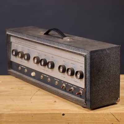 1963 Silvertone 1484 Twin Twelve Tube Amplifier Head and 2x12 Cab with original Jensen C12Q C7506 2 Speakers image 7