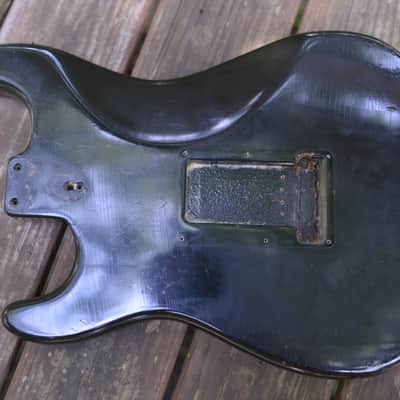 1972 Vintage Fender Stratocaster 3-Bolt Body Original BLACK 1970's Strat Guitar image 7