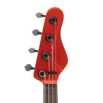 Brubaker JXB-4 Standard Bass Guitar, Tangerine Metallic - Mint Open Box image 13