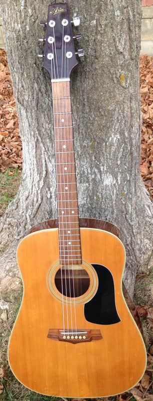 Aria AW200 1988 Vintage Dreadnought Acoustic Guitar w/Gigbag | Reverb