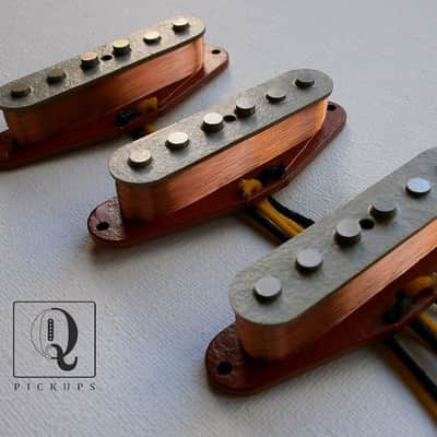 Stratocaster A2 Custom Strat Guitar Pickups SET HOT Vintage Hand Wound by Q pickups Fits Fender image 1