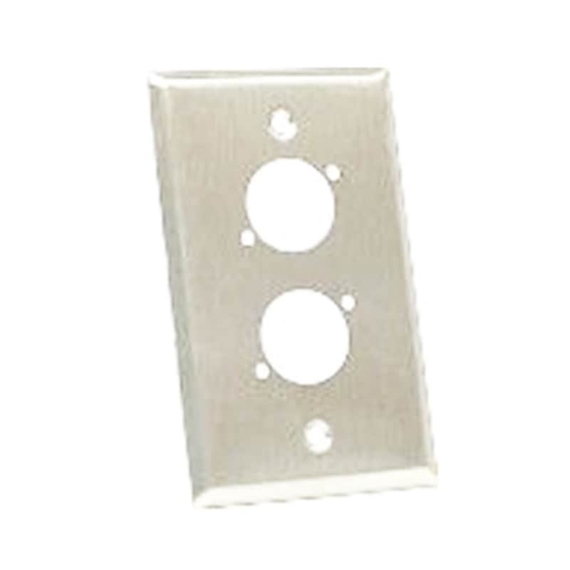 Whirlwind WP1WH2NDH Single-Gang Wall Plate (White/2 XLR Punch) image 1