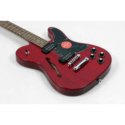 Fender Jim Adkins JA-90 Telecaster Thinline Electric Guitar Regular Transparent Crimson Red image 3