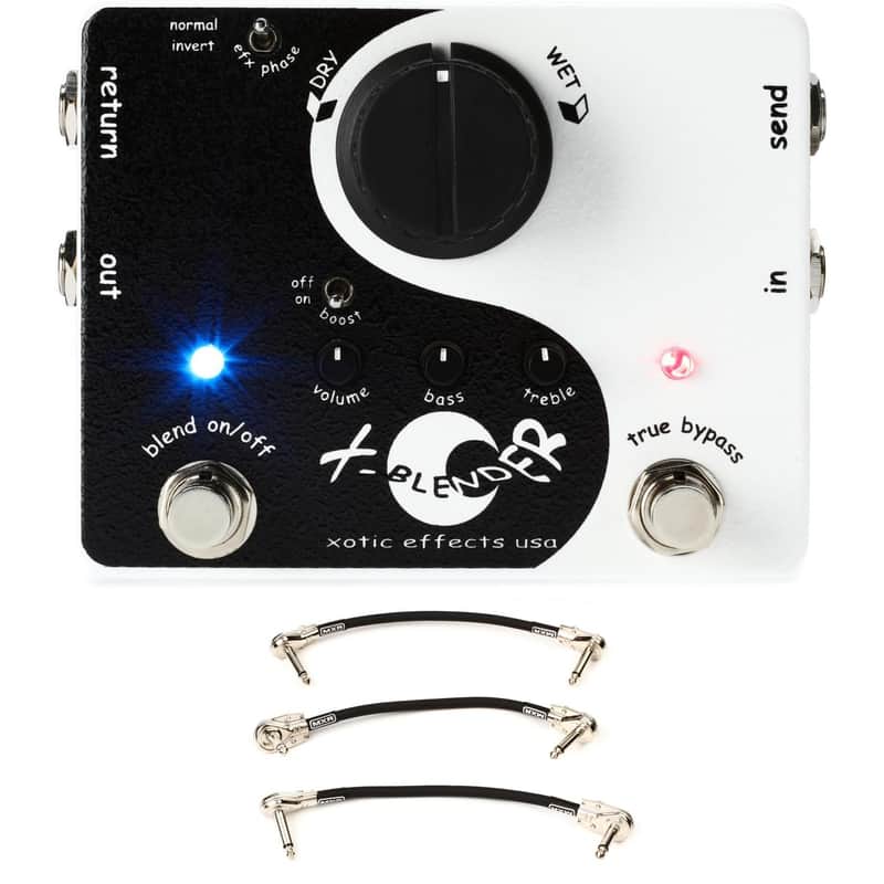 Xotic X-Blender Wet/Dry Signal Blender Pedal with 3 Patch Cables image 1