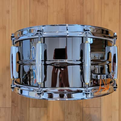Snares - Pearl 6.5x14 Sensitone Heritage Black Nickel Over Brass Snare Drum image 3