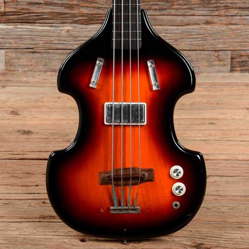 Supro Violin Bass Sunburst 1960s image 1