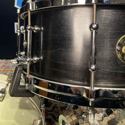 DW - 6.5x14" Craviotto 1-Ply 10-Tube Lug Snare Drum 1998 - Black Lacquer image 4