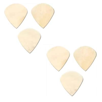 Clayton Guitar Picks Exotic Series Sleek Bone 6 Pack Jazz Size