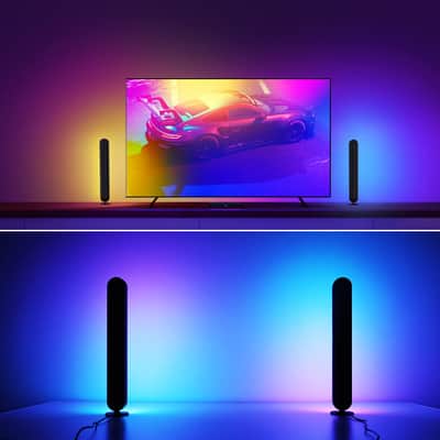 Led Light Bars For Room, Smart Rgb Lighting Bars 2 Pack, Work With Alexa And Google, Gaming Lights,Tv Ambient Backlights Sync With Music, Rgb Desk Lights For Tv,Pc,Room,Party Decoration image 1