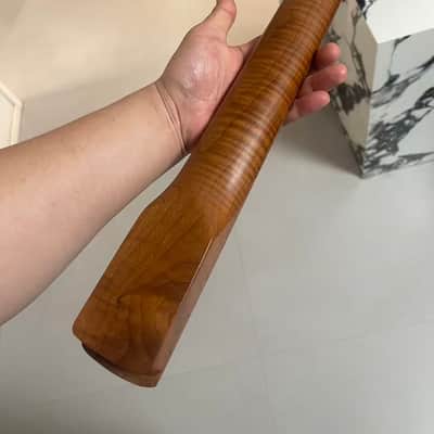 Large headstock 24 inch Round stainless steel 4a 22 frets Roasted flame Maple guitar neck 24inch hole 10mm Satin for JAGUAR body， image 6