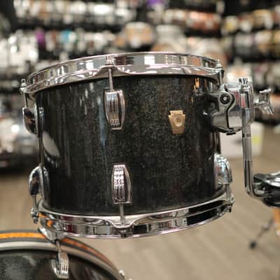 Pre-Owned Ludwig Classic Maple "El Camino" 3-Piece Shell Pack 12/14/20 (Black Sparkle With Gold Sparkle Accents) image 9