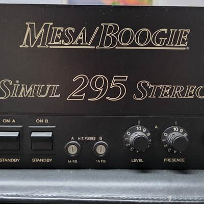 1989 Mesa Boogie Simul-Class 295 Stereo 2x95 Watt 2x30 Watt Pro Artist Studio Recording Rig Guitar Power Amplifier Preamp Preamplifier Head Rack Mount Mounted Racked Vintage 80s American USA 2 Two Channel image 3