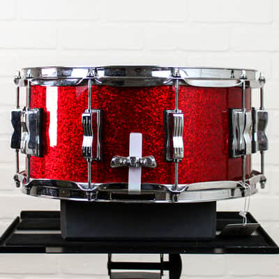 Preowned Ludwig Classic Maple 6.5"x14" Snare Drum - Red Sparkle image 3