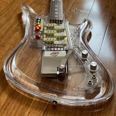Very Rare 1990's Japanese Teisco Spectrum 5 Acrylic with OHSC. 100 built Worldwide image 1