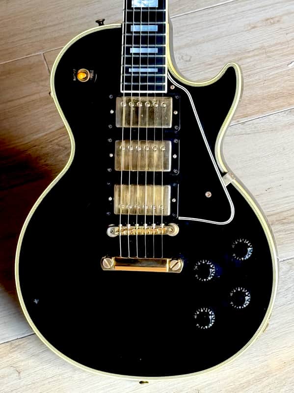 Gibson Les Paul Custom '57 Reissue 1998 - beautiful Black 3 pickup Custom a la Frampton.