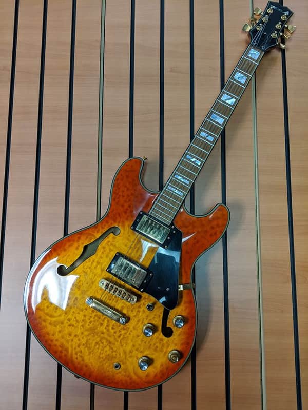 Samick Artist Series SAB 650 Semi-Hollow body c. 1990s Sunburst