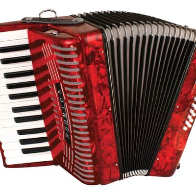 Hohnica 12 Bass Entry Level Piano Accordion - Pearl Red (1303-RED) image 2