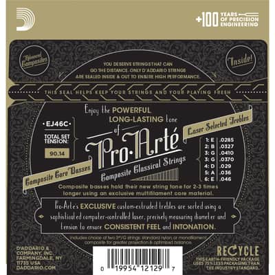 D'Addario Strings Composites EJ46C Pro Arte, Hard - Classic Guitar Strings image 2