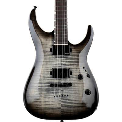 Immagine ESP LTD MH-1000NT Flamed Maple Electric Guitar, Charcoal Burst - 1