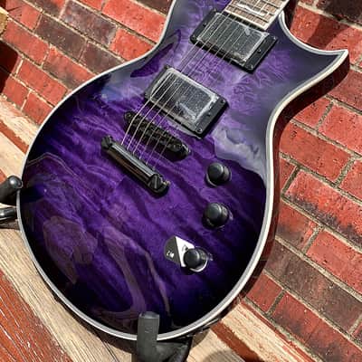 ESP LTD Deluxe EC1000 LEC1000QMSTPSB Quilt Maple See-Thru Purple Burst Guitar image 4