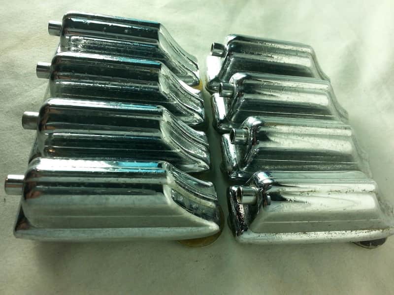 Rogers 8x Beavertail Bass Drum Lugs Chrome Cleveland/Dayton Vintage60s Powertone - Very Good image 1