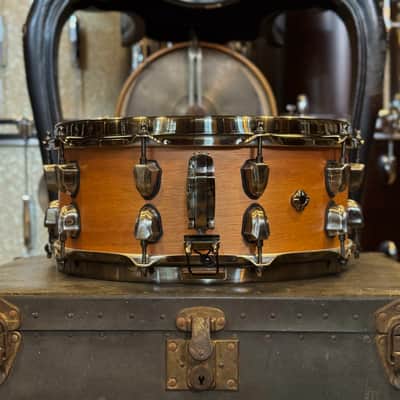 USED Mapex 6x14 Black Panther Heartbreaker Snare Drum in Natural image 4