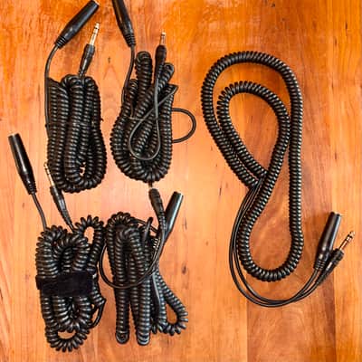 Hosa Hosa HPE-325C Coiled Headphone Extension Cable — Lot of 5 | Brand New Never Used 2010's - Black image 1