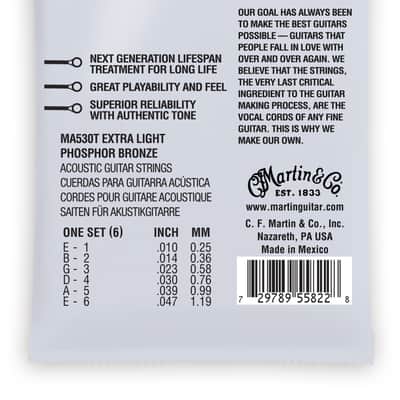 MARTIN MA530T Lifespan 2.0 Extra Light 010-047 Phosphor Bronze Saiten für Westerngitarre image 2