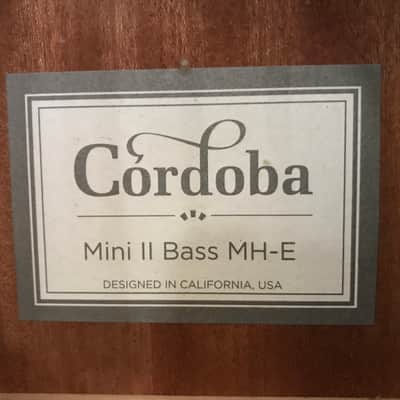 Cordoba Mini ii Electro Acoustic Bass MHE. Mahogany Ukulele Style Bass Guitar. image 9