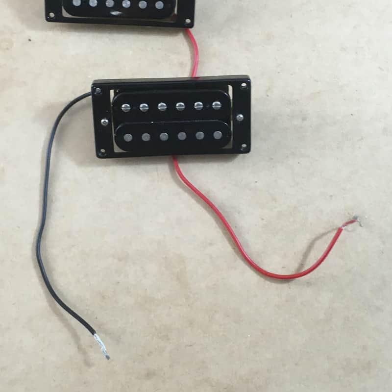 ? Luthier Parts Black Humbuckers Black