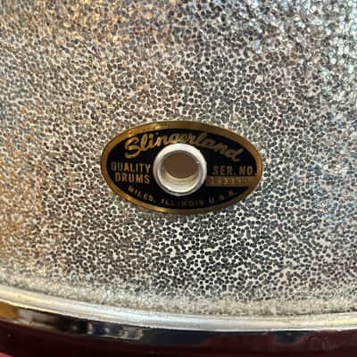 Slingerland Deluxe Student Model 6-lug snare 1966 - Silver sparkle image 7