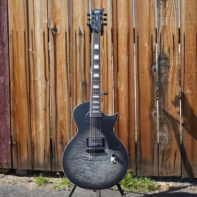 ESP LTD DELUXE EC-01FT - Charcoal Burst Satin 6-String Electric Guitar (2025) image 2