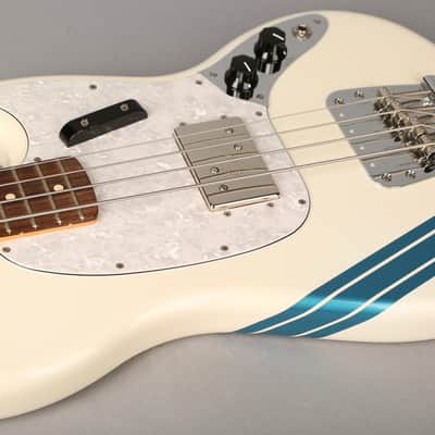 Fender Pawn Shop Mustang Bass - 2012 - White w/Competition Stripe image 11