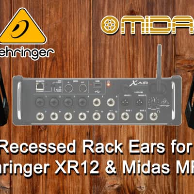 Recessed Rack Ears (pair) for Behringer & Midas Digital Mixers (XR12, MR12) ABS (Pair) image 1