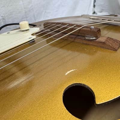 Kay K130 K-130 Archtop Guitar with Chipboard Case 1950s - Gold / Goldtop image 21