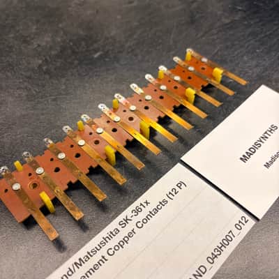 ORIGINAL Roland Replacement 12P Copper Contacts (043H007) for Jupiter-8, Jupiter-6, Juno-6, Juno-60, System-100M, etc image 2