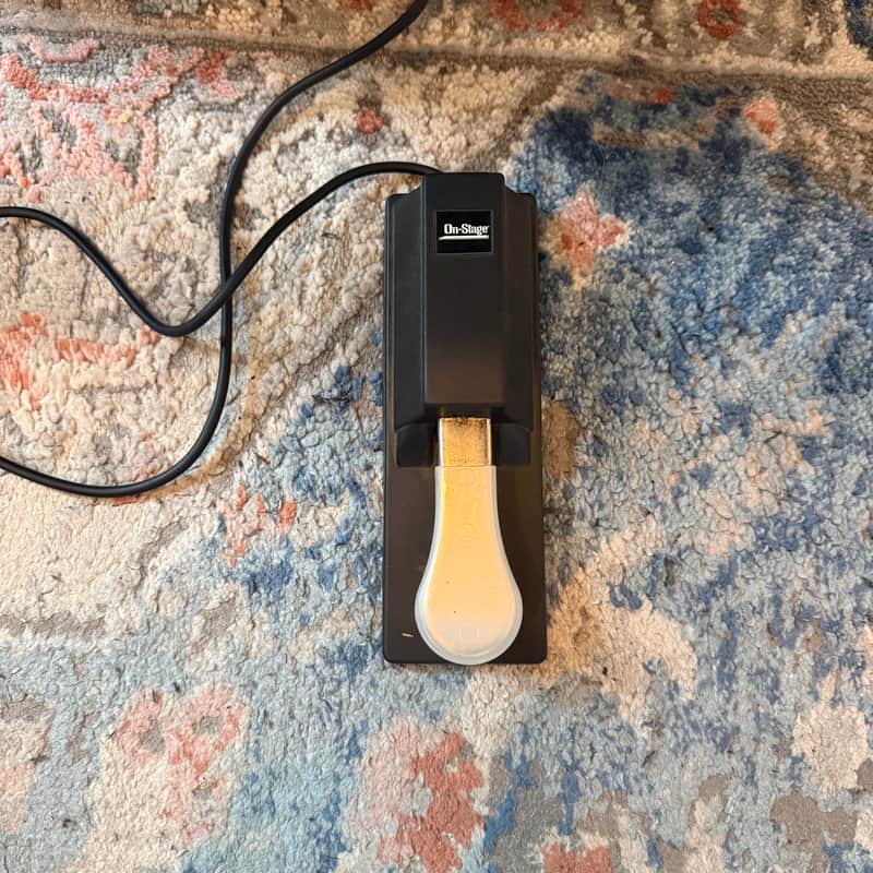 On-Stage KSP100 Universal Keyboard Sustain Pedal 2010s - Black/Chrome image 1