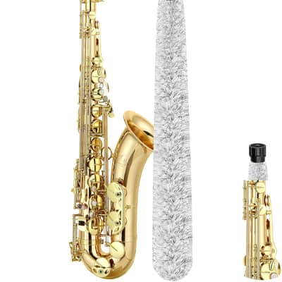 Tenor Saxophone Cleaning Swab, Tenor Sax Pad Saver Brush Cleaner, Ultra Absorbent Cotton Sax Cleaning & Care Kit, Suitable for Tenor Sax, Length 28'' image 1