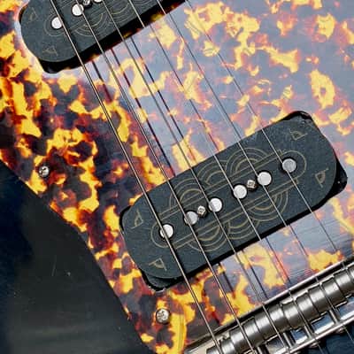 Waterslide Offset Black W/ Mojo UK Decosonic Pickups & Descendant Vibrato NEW (Authorized Dealer) image 8