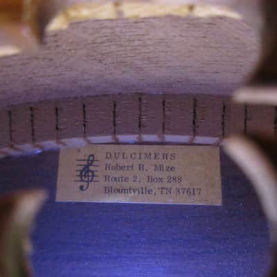 Robert Mize Hourglass Mountain Dulcimer 1982 image 11