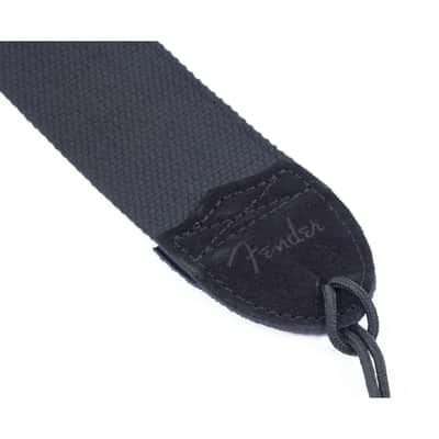 Fender Cotton Strap Black with oval Fender Logo - Strap for Guitars image 2