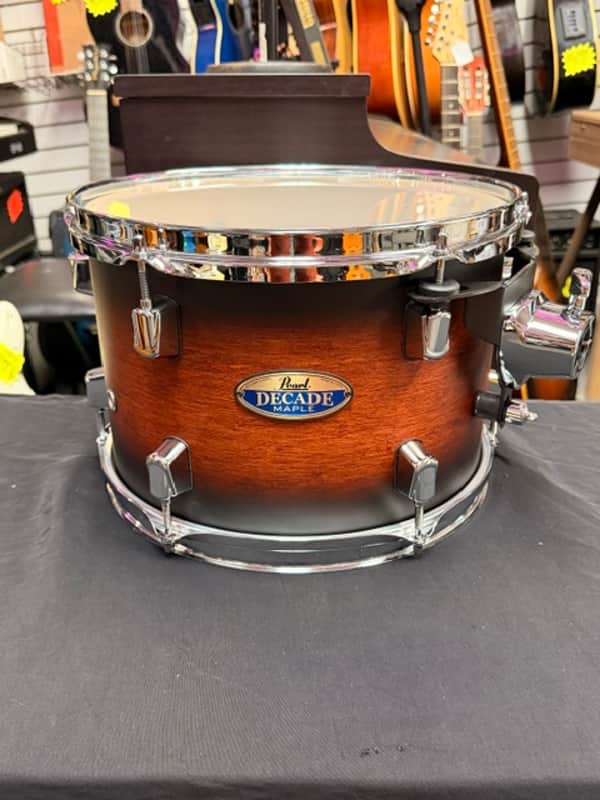 Pearl Pearl Decade Maple 12" x 8" Mounted Rack Tom (Satin Brown Burst / Finish #260)